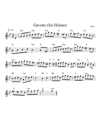 Gavotte (for Helene)