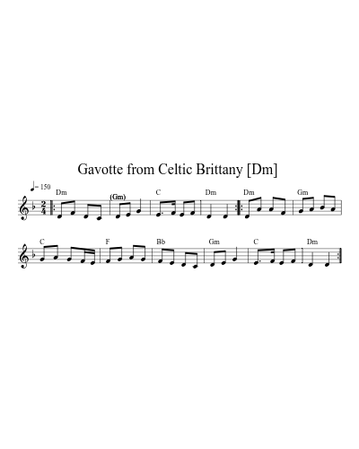 Gavotte from Celtic Brittany  [Dm]