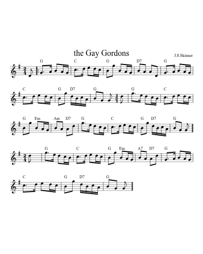 the Gay Gordons (Version 4) sheet music preview