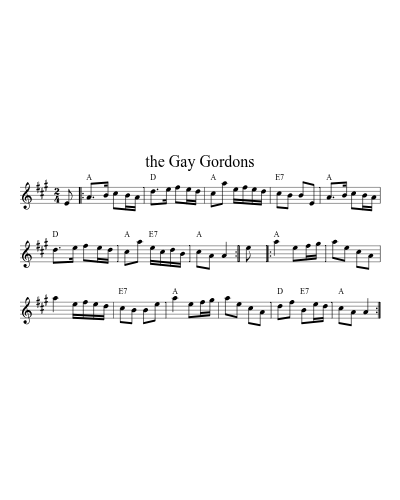 the Gay Gordons (Version 5) sheet music preview