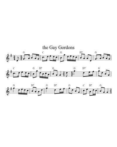 the Gay Gordons (Version 6) sheet music preview