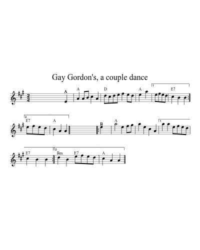 Gay Gordon's, a couple dance (Version 2)