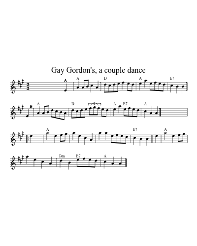 Gay Gordon's, a couple dance (Version 3)
