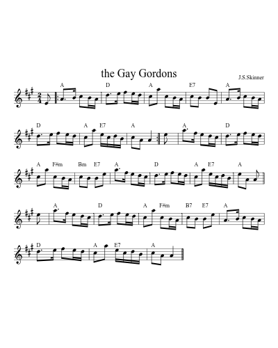 the Gay Gordons (Version 11) sheet music preview
