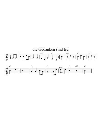 Die Gedanken sind frei (Version 3)
