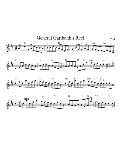 General Garibaldi's Reel (Version 2)