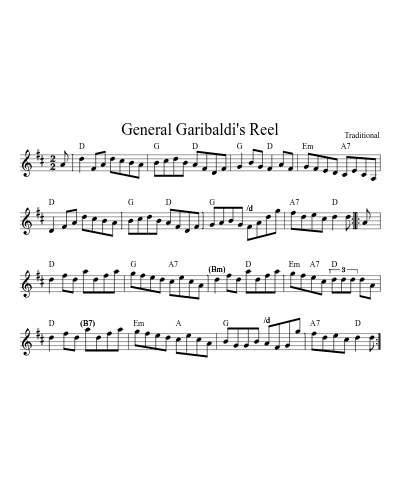 General Garibaldi's Reel (Version 3)