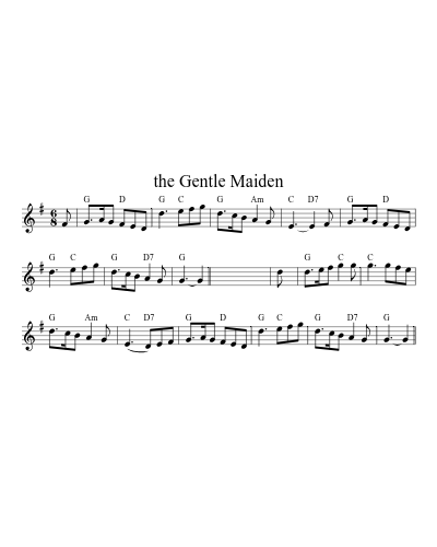 The Gentle Maiden (Version 7) sheet music preview
