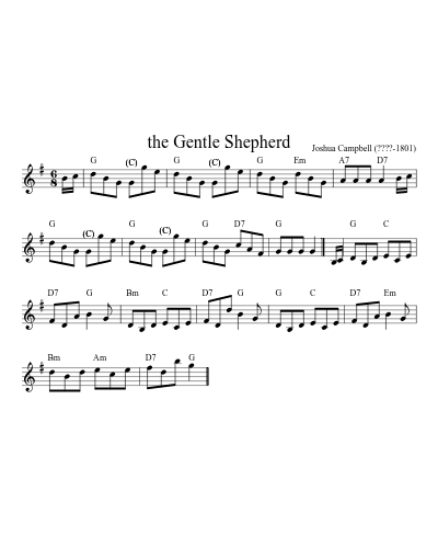 the Gentle Shepherd (Version 3) sheet music preview