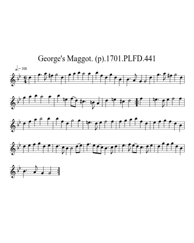 George's Maggot. (p).1701.PLFD.441