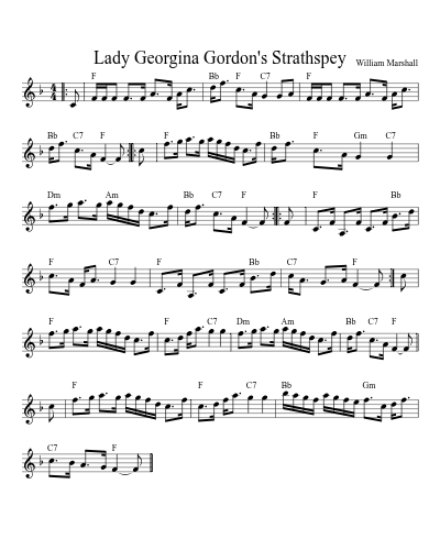 Lady Georgina Gordon's Strathspey (Version 2) preview