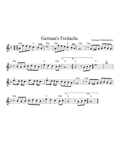 German's Freilachs (Version 7)
