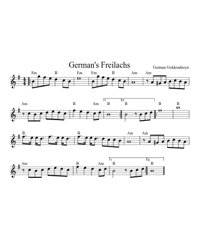 German's Freilachs (Version 8)
