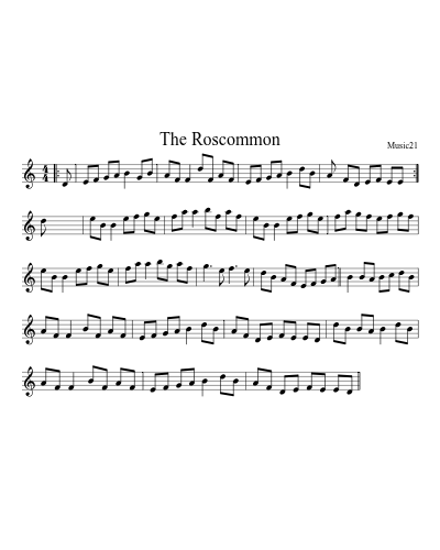 The Roscommon sheet music preview