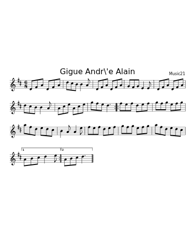 Gigue Andr\'e Alain
