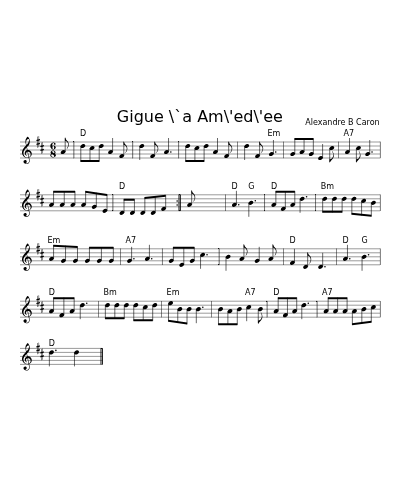 Gigue \`a Am\'ed\'ee (Version 3)