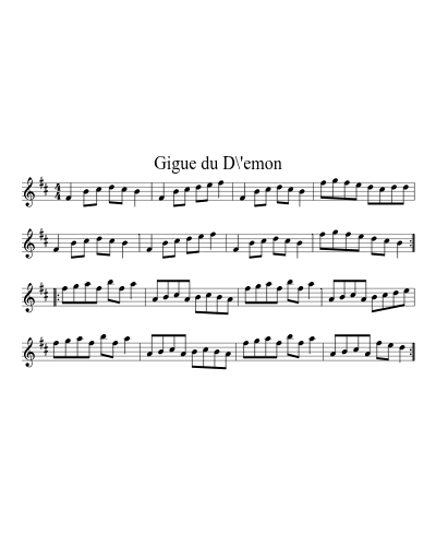 Gigue du D\'emon