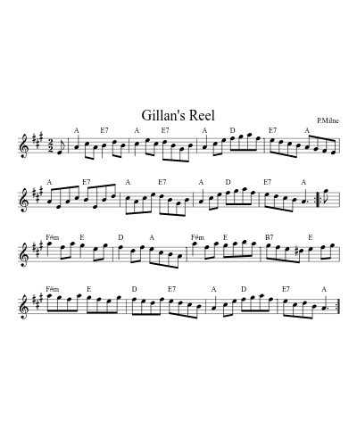 Gillan's Reel (Version 2)