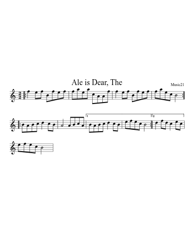 Ale is Dear, The preview