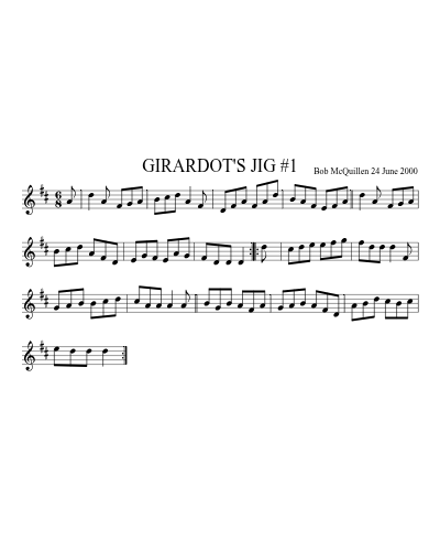 GIRARDOT'S JIG #1 (Girardots Jig No1)