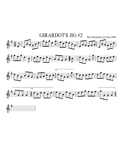 GIRARDOT'S JIG #2 (Girardots Jig No2)