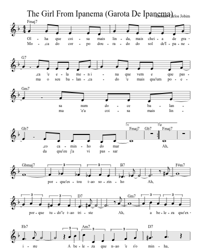 The Girl From Ipanema (Garota De Ipanema) (Version 2) sheet music preview