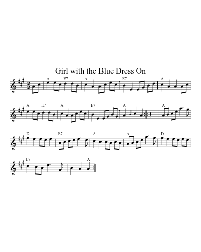 Girl with the Blue Dress On