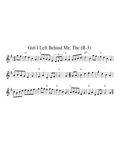 Girl I Left Behind Me, The (R-3)
