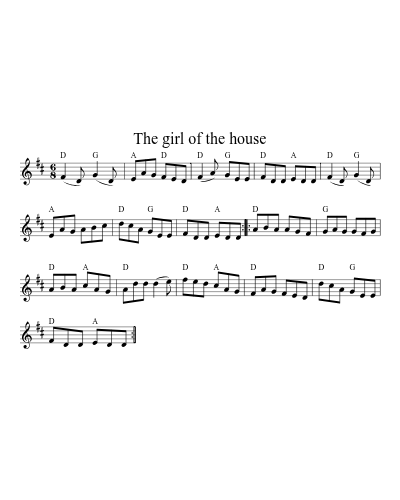 The girl of the house (Version 2) sheet music preview
