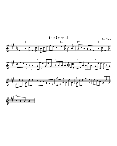 the Girnel sheet music preview