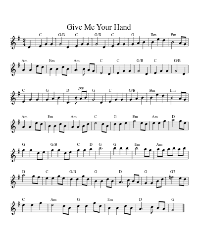 Give Me Your Hand (Version 10)