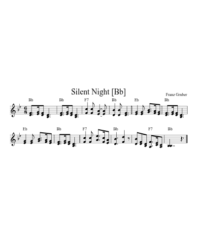 Silent Night [Bb] sheet music preview