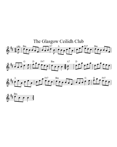The Glasgow Ceilidh Club (Version 2)