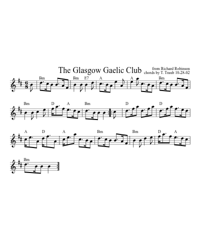 The Glasgow Gaelic Club (Version 4)