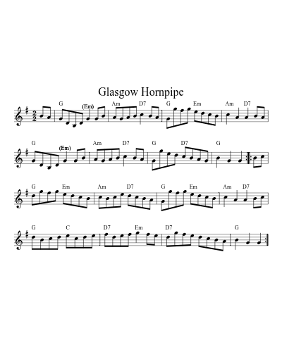 Glasgow Hornpipe (Version 6) sheet music preview