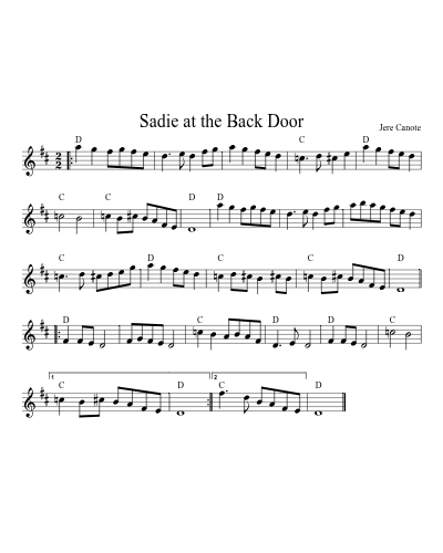 Sadie at the Back Door