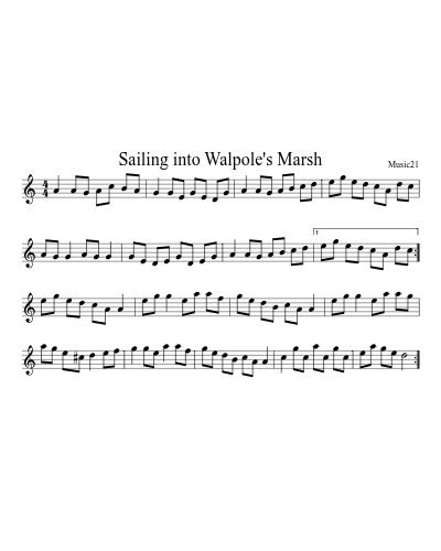 Sailing into Walpole's Marsh
