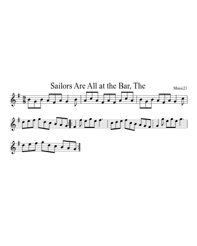 Sailors Are All at the Bar, The