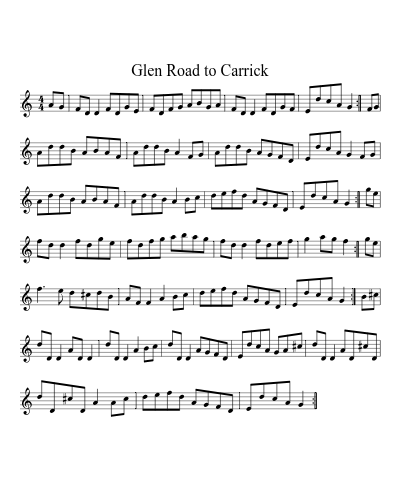 Glen Road to Carrick