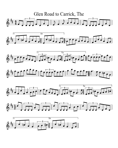 Glen Road to Carrick, The (Version 2)