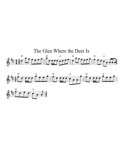 The Glen Where the Deer Is sheet music preview