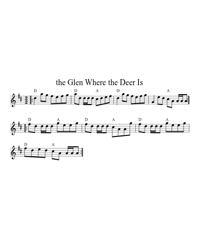 The Glen Where the Deer Is (Version 2) sheet music preview