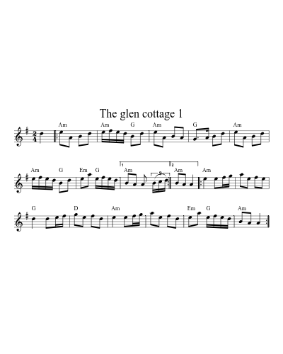 The glen cottage 1 (Version 2) sheet music preview