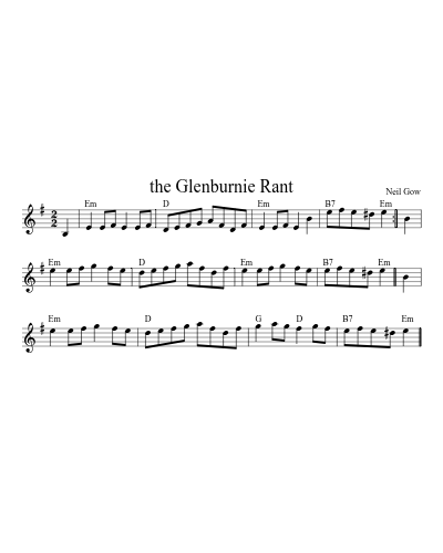 the Glenburnie Rant (Version 3) sheet music preview
