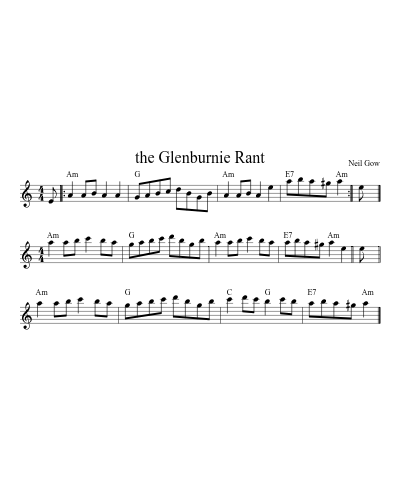 the Glenburnie Rant (Version 4) sheet music preview
