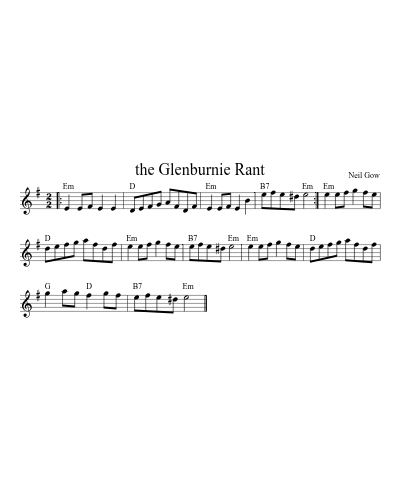 the Glenburnie Rant (Version 7) sheet music preview