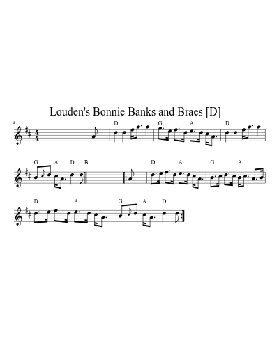 Louden's Bonnie Banks and Braes    [D] (Version 2)