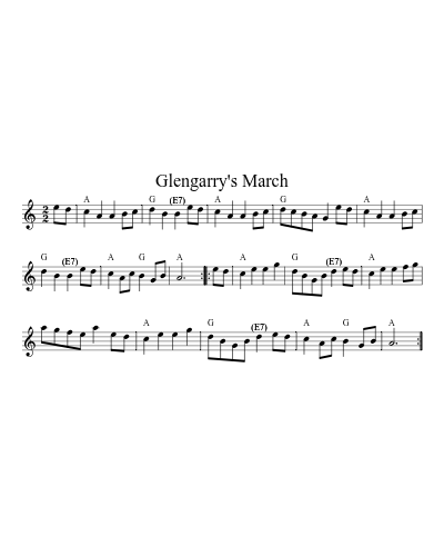 Glengarry's March (Version 3)