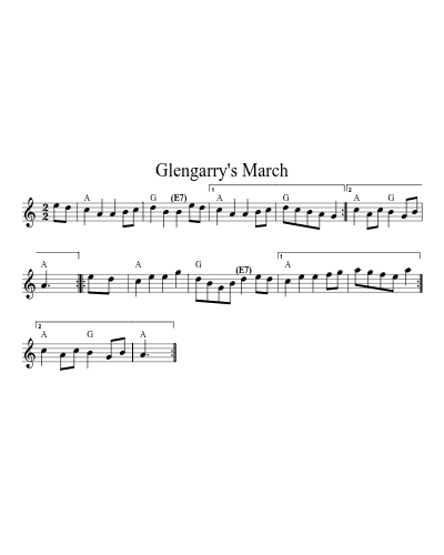 Glengarry's March (Version 7)