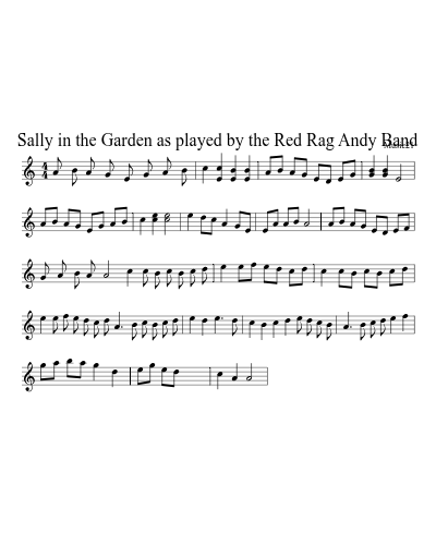 Sally in the Garden as played by the Red Rag Andy Band